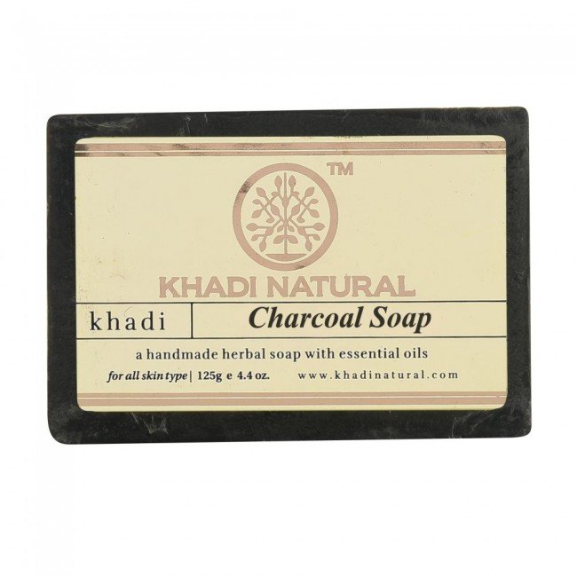 Khadi Natural Herbal Charcoal Soap 125g(Set Of 2)